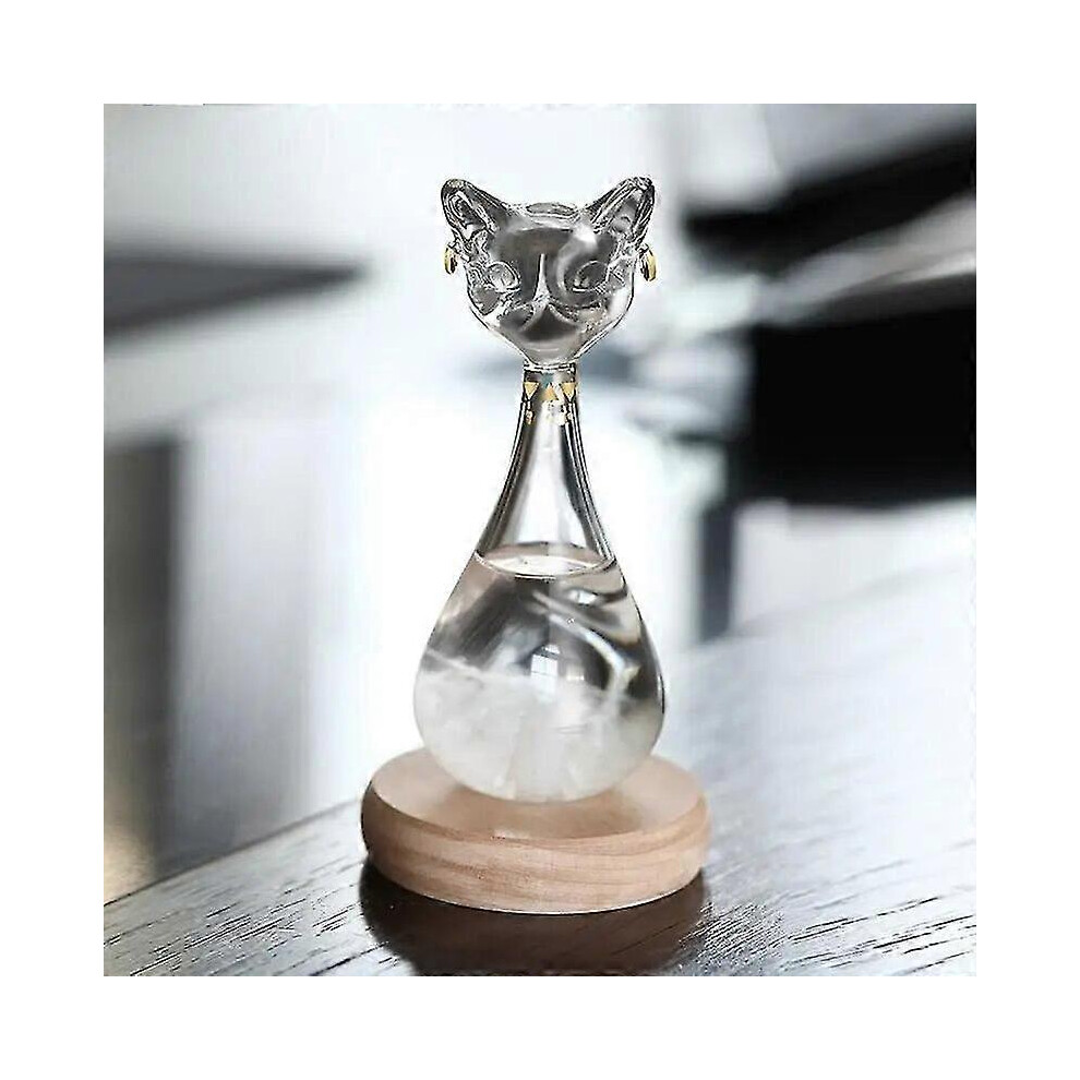 Storm Glass Weather Predictor - Anderson Cat Barometer Forecaster - Weather Station 8154662654698