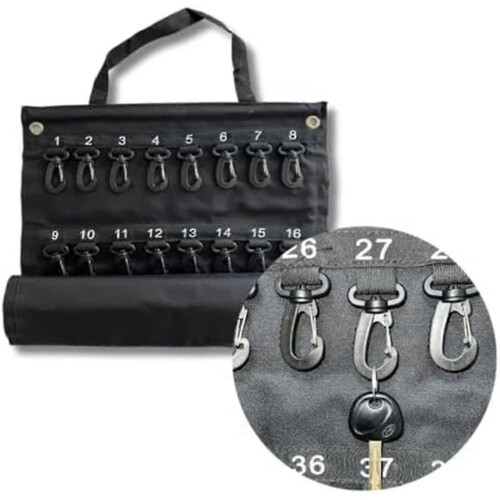 Weatherproof Roll-Up Key Storage Box, Holds 40 Keys, with Security Hook, EU Size Adaptable 2
