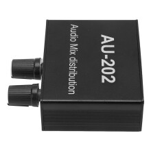 Stereo-Audio-Schalterbox 2 x 2 mit Mixer für Heimverstärker und Lautsprecher-Konfiguration