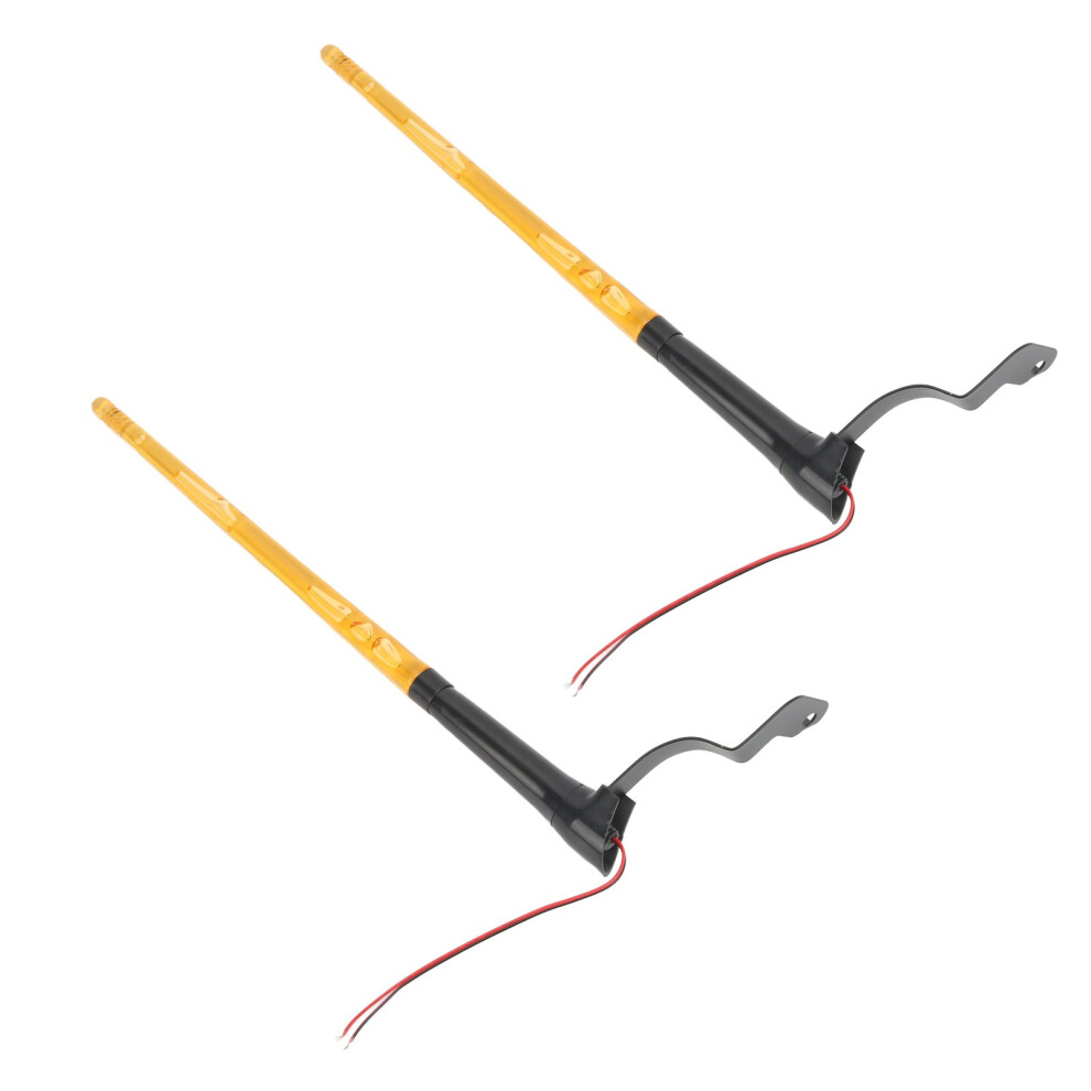 2 Pcs Lighted Flagpole Lamps 340Mm For Atv Utv Amber 7901374953882