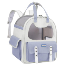 Cat Carrier Backpack with Breathable Mesh, Foldable Lightweight Design for Travel and Hiking