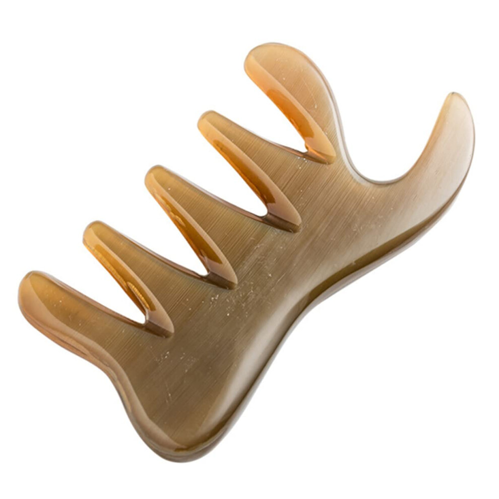 Ox Horn Comb Scraping Massager Gua Sha Body Massager Tool For Scalp Neck Back Relief Stress Reduction Blood Flow
