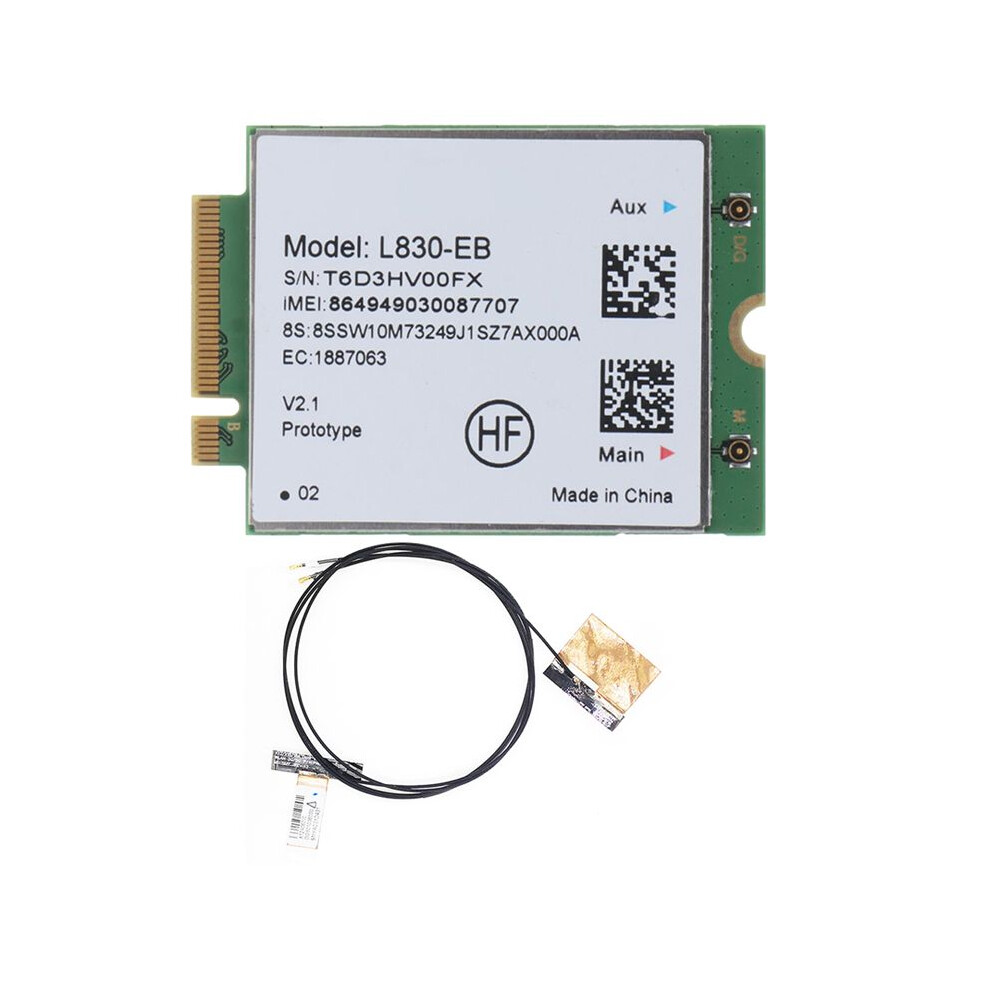 L830-Eb 4G Wifi Card+Antenna Module For X280 T480 T580 P52s L480 L580 T490 T590 P53s T490s X390 L490 L590 6031269474039