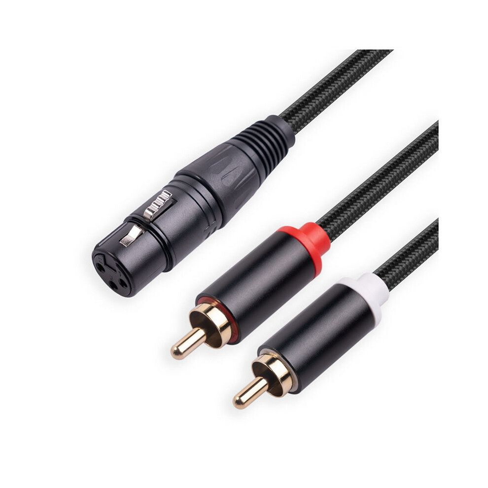 3 Pin Xlr Female To Dual Rca Male Y Splitter Cable,Mixer Amplifier Audio Cable,Stereo Audio Interconnect Cable, 3 Meter 6031492734696