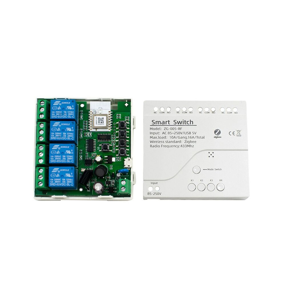 4Ch Tuya Zigbee Module 85-250V Relay Home Remote Control Works With Gateway For Alexa Home 6033488673491