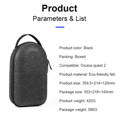 For  Quest 2 VR Glasses Travel Carrying Case for  Quest 2 Protective Bag Hard Storage Box VR Accessories 1
