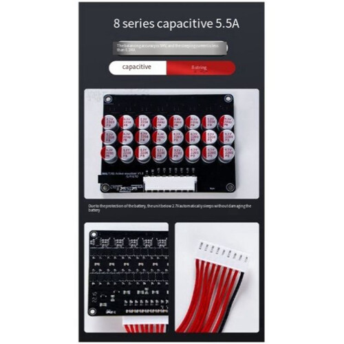 5.5A Current Active Balancer 8S Equalizer Lithium Ion Lifepo4 LTO Lithium Battery Active Equalizer Balance Board 2