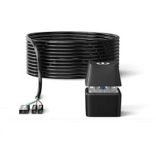 LED Light Computer Desktop  PC Motherboard External Start Power Button Extension Cable for Home Office 10M Black