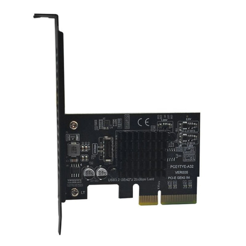 Placa de ExpansãO USB3.2 GEN2X2 20Gbps PCIE 4X Adaptador TYPE-C Frontal A-KEY/TYPE-E