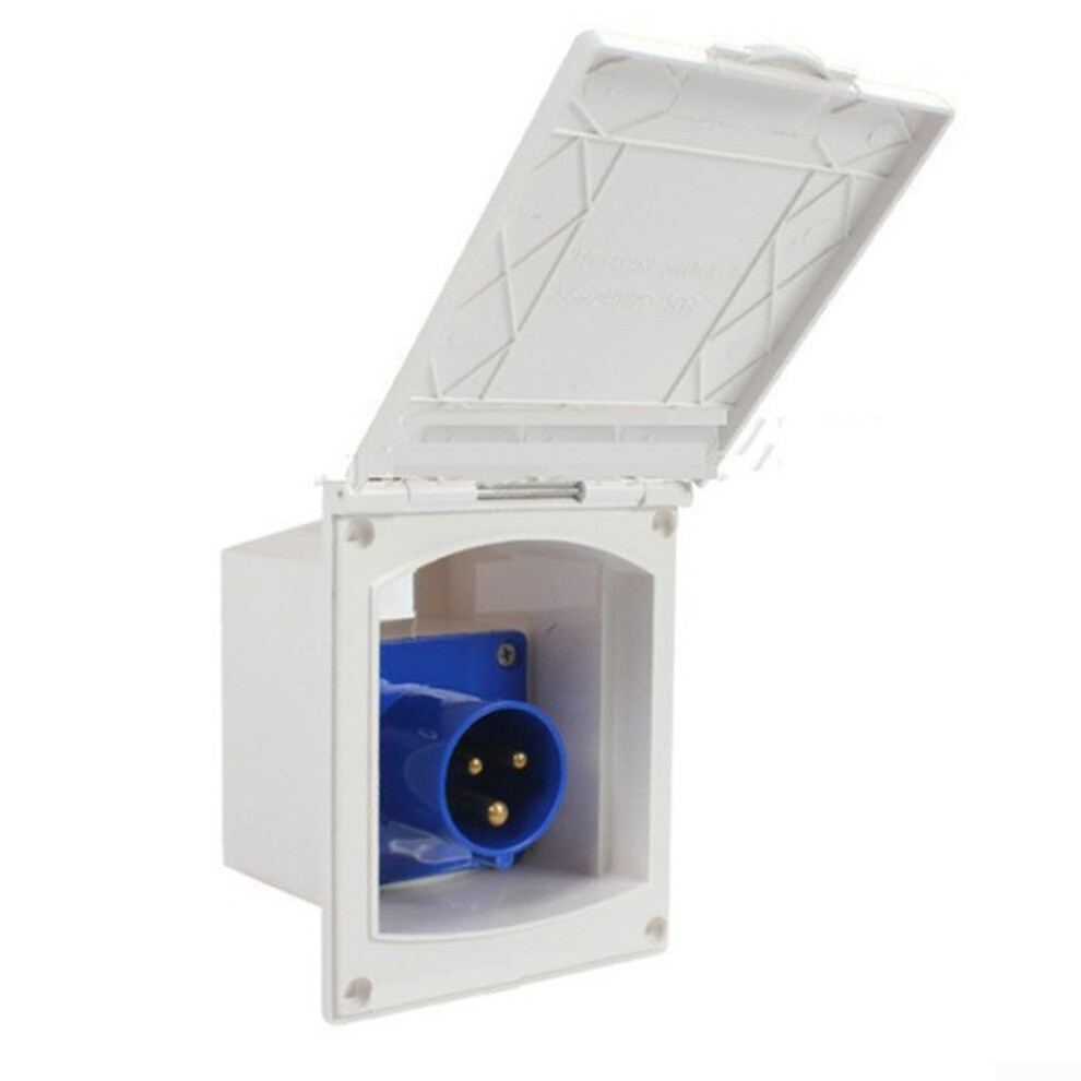 220V 240V Rv Power Inlet Socket With Waterproof Cover For Marine Shore Use 16A 9347817470536