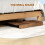 Homcom (Brown) HOMCOM Small Writing Desk with Wheels, Folding Study Table 4