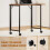 Homcom (Brown) HOMCOM Small Writing Desk with Wheels, Folding Study Table 5