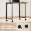 Homcom (Black) HOMCOM Small Writing Desk with Wheels, Folding Study Table 5