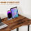 Homcom (Brown) HOMCOM Small Writing Desk with Wheels, Folding Study Table 6