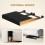Homcom (Black) HOMCOM Small Writing Desk with Wheels, Folding Study Table 4