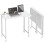 Homcom (White) HOMCOM Small Writing Desk with Wheels, Folding Study Table 2