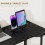 Homcom (Black) HOMCOM Small Writing Desk with Wheels, Folding Study Table 6