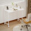 Homcom (White) HOMCOM Small Writing Desk with Wheels, Folding Study Table 7