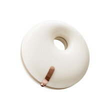 Retainer Case with Dual Layer Storage for Dentures and Mouth Guards, Cream Color Travel Box
