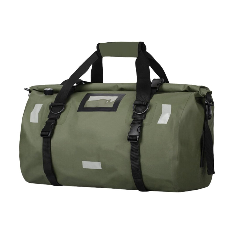 Motorcycle Tail Bag 40L Waterproof Dustproof Rear Seat Luggage For Touring Outdoor Travel Army Green 9347817471045