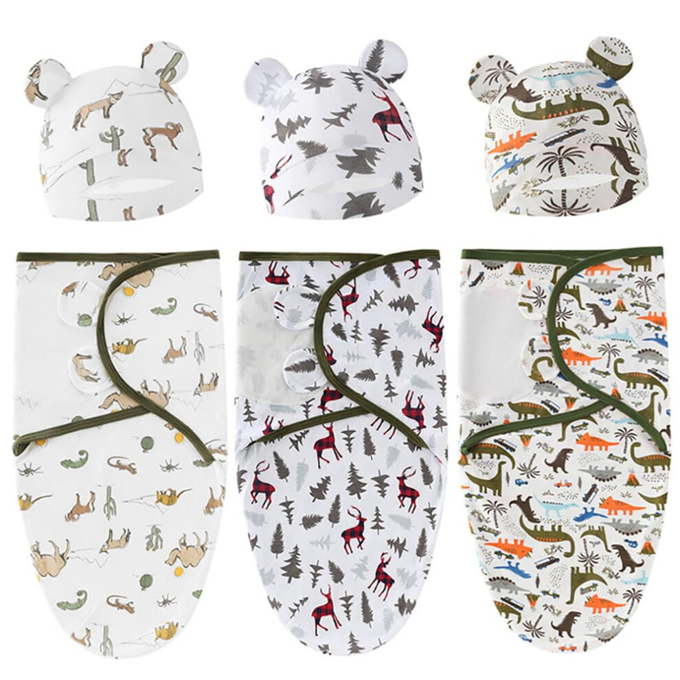 Baby Swaddle 03 Months Infant Newborn Swaddling Wrap Blanket Sleep Sack 28.7in x 19.7in Style 3