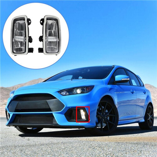 1Pair Front Bumper Fog Lights Daytime Driving Lights for  Focus  2016-2018 2
