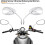 Silver OvalUniversal Chrome Motorcycle Mirrors, 10mm Rear View Side Mirrors Handle Bar End 2