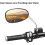 Silver OvalUniversal Chrome Motorcycle Mirrors, 10mm Rear View Side Mirrors Handle Bar End 3