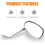 Universal 10mm/8mm Chrome Motorcycle Rearview Side Mirrors - Handle Bar End Mirrors 4