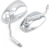 Silver OvalUniversal Chrome Motorcycle Mirrors, 10mm Rear View Side Mirrors Handle Bar End 1