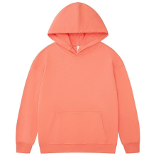 Coral Red Hooded SweatshirtM330G Cotton Hooded Sweater Spring And Autumn Terry Work Clothes Trendy Men's Loose Shoulder Printed Embroidered Logo