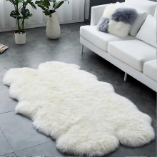 Area Rug Unique Fluffy Faux Fur Rug Shaggy Room Decor Area Rug White 180*110cm