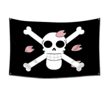 5722-2460 x 90 cmOne Piece Pirate Skull Flag Home Bedroom Wall Decor Banner Painting Luffy Straw Hat Pirates Flag Toy Stapestries Wall Stickers