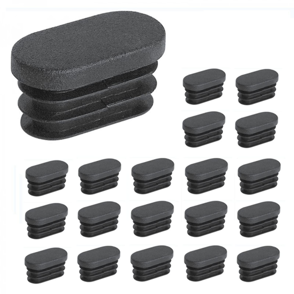 100 Pieces 15X30mm Plastic End Caps,For Furniture Feet Tubes Oval End Caps,For Plastic Chair Legs Stopper,For Oval Pipe 7057162705017
