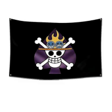 5722-860 x 90 cmOne Piece Pirate Skull Flag Home Bedroom Wall Decor Banner Painting Luffy Straw Hat Pirates Flag Toy Stapestries Wall Stickers