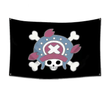 5722-360 x 90 cmOne Piece Pirate Skull Flag Home Bedroom Wall Decor Banner Painting Luffy Straw Hat Pirates Flag Toy Stapestries Wall Stickers
