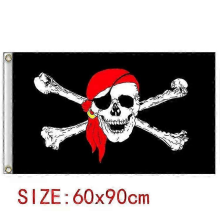 5722-3560 x 90 cmOne Piece Pirate Skull Flag Home Bedroom Wall Decor Banner Painting Luffy Straw Hat Pirates Flag Toy Stapestries Wall Stickers