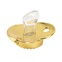 Gold M Bling Pacifier with Clip - DIY Memory Box for Newborns 6-18M