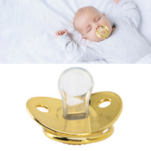 Baby Pacifier for 6-18 Months Soft Silicone Anti-Static Bling Golden