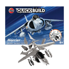 Airfix QUICKBUILD Model Aircraft Kits - J6009 Harrier Model Building Kit for Kids 6+, Construction Plane Toys for Boys & Girls - Fighter Jet Planes &