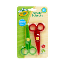 CRAYOLA My First Safety Scissors (Pack of 2) | Ouch-Free Scissors That Will Only Cut Paper | Features Two Different Cutting Patterns | Ages 3+