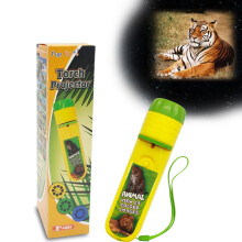 Pup Go Animal Torch and Projector for Kids Ages 3 4 5 6 7, 3 Discs 24 Images, Safari Animal Toys for Boys & Girls, Learning Kids Projector Torch Nigh