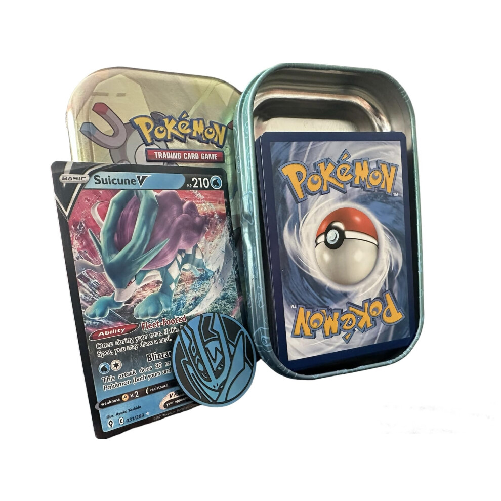 Pokémon Mini Tin Bundle - 50 Assorted Cards, 1 Random Ultra Rare & Game Coin