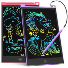 TECJOE 2 Pack LCD Writing Tablet, 10 Inch Colorful Doodle Board for Kids, Electronic Drawing Tablet Drawing Pads,Kids Travel Games Activity for Learn