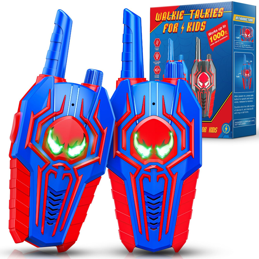 Hapikids Walkie Talkies, Boy Toys Age 4 5 6 Spider Toy For 4 5 6 Year Old Gift Ages 5 6 Year Old Spider Walkie Talkies Outdoor Toys Toddler Kids Gift 40446318