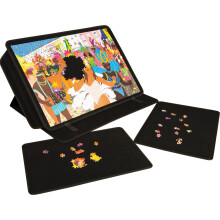 PORTA PUZZLE Comfort - Non-Slip Felt, Portable Jigsaw Puzzle Board with Adjustable Angle for 500 to 1000 Pieces - Lightweight, Easy to Store Portapuz