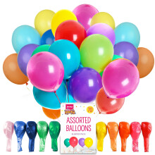 Jaunty Partyware 70pk Premium Latex Multicoloured Balloons, 10.5 Inch Size - Vibrant Party Balloon for Birthdays, Baby Showers & Kids' Parties - Idea