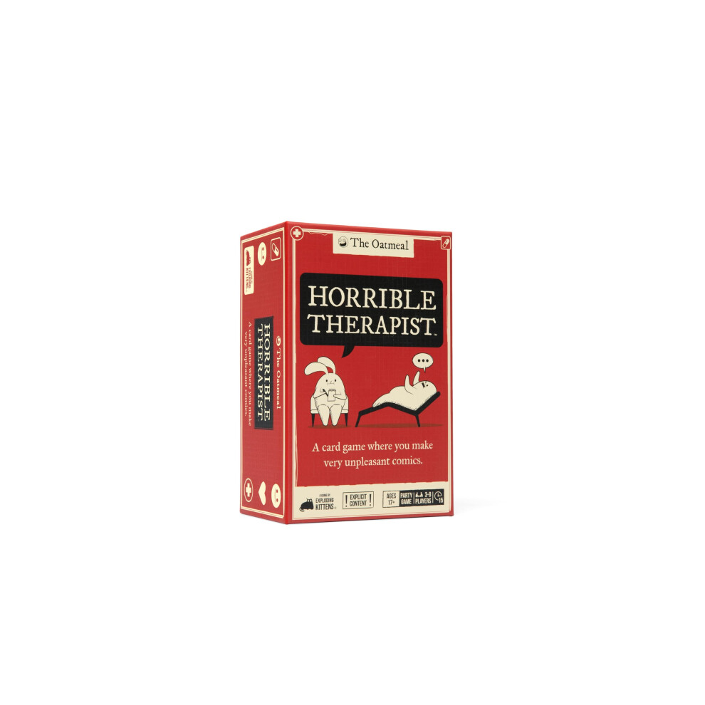 Exploding Kittens Horrible Therapist: Exclusive Edition 3-8 Players - Ages 17+ - 15 Minutes To Play - Comic Building Game - Card Game, Ideal For Fami