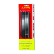 Hornby HT8300 OO Gauge Straight Track Blister Pack - Extra Track Pieces for Model Railway Sets, Model Train Track Pieces - Includes 4x R600 Straight