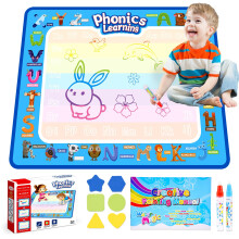 Grriopi Toddler Toys for 2 3 4 5 Year Old Boys Girls, Water Doodle Mat 1-6 Year Old Girls Easter Gift, Educational Toys for 2-5 Year Olds Water Drawi